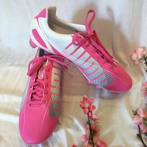 Pink Puma Evospeed Cleats